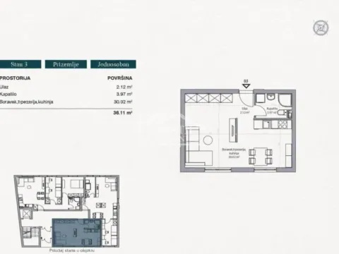 Prodaja, jednosoban stan, 36m², Bežanija, Beograd