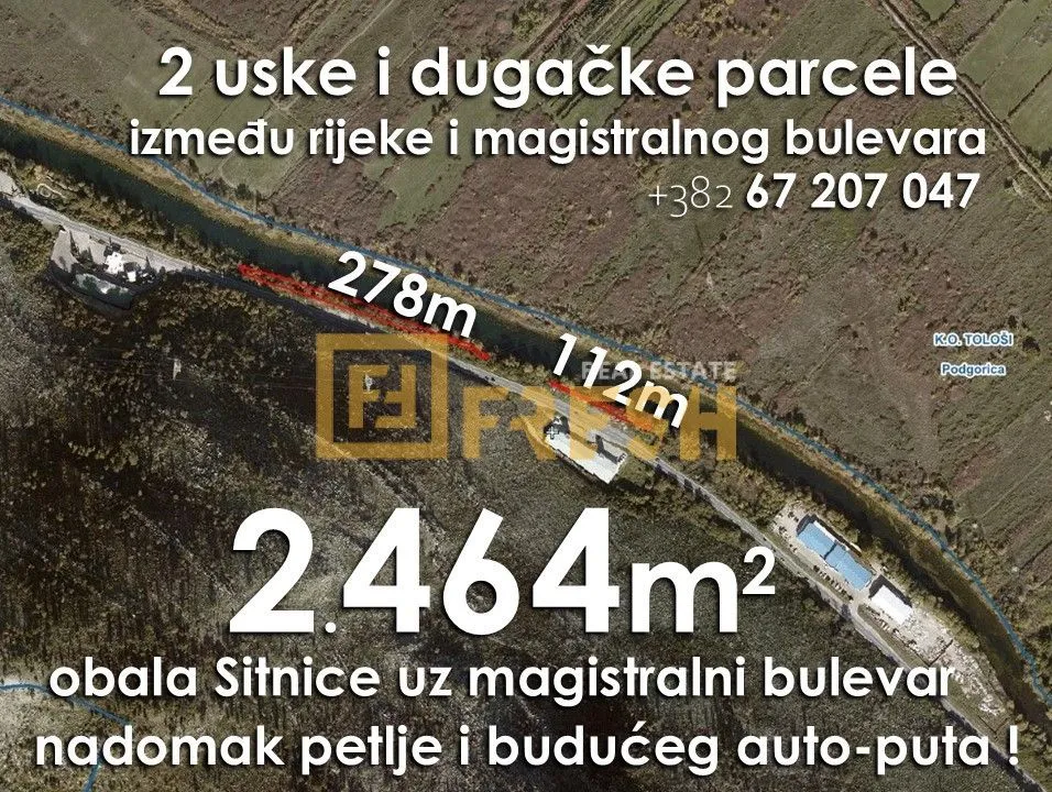 Prodaja, plac, 2464m², Ostalo, Podgorica