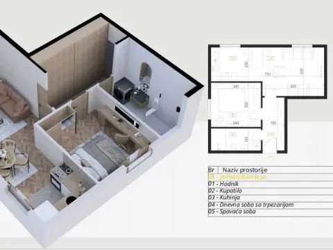 Sale, studio apartment, 43m², Budva, Crna Gora - image 22