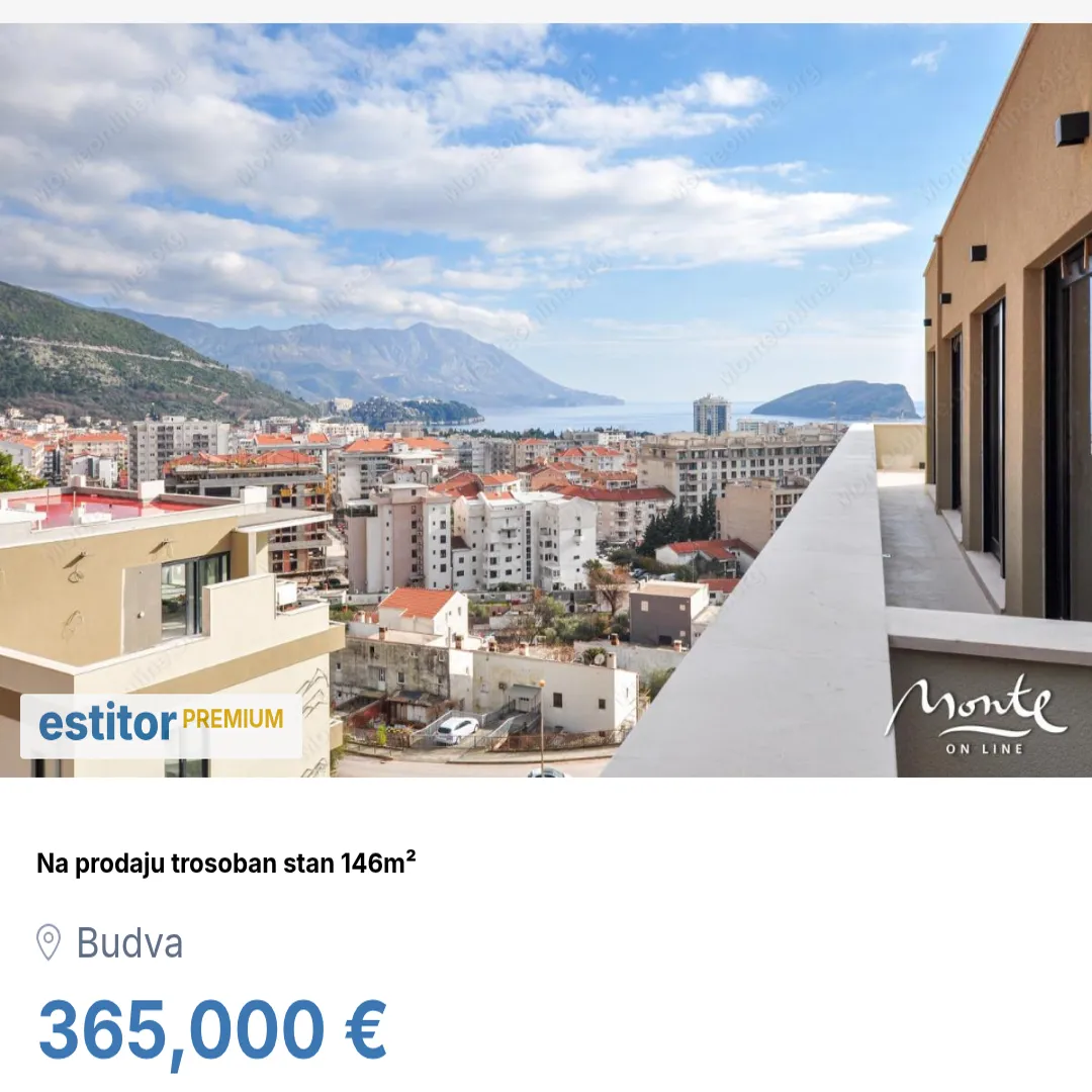 Sale, three bedroom apartment, 146m², Budva, Crna Gora