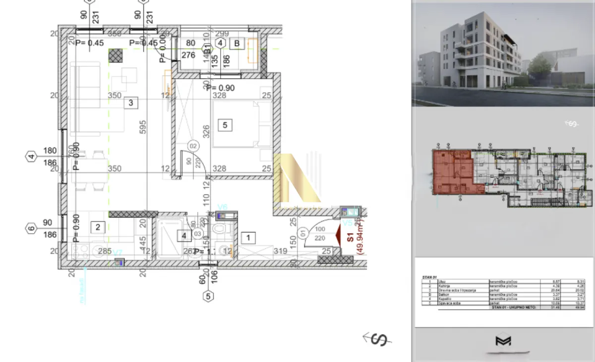 Prodaja, jednosoban stan, 51m², Grbavica, Novi Sad Sve Podlokacije