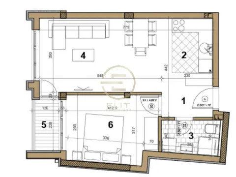Sale, two bedroom apartment, 45m², Rotkvarija, Novi Sad Sve Podlokacije