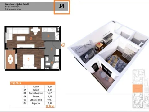 Sale, one bedroom apartment, 40m², Central Point, Podgorica - image 2
