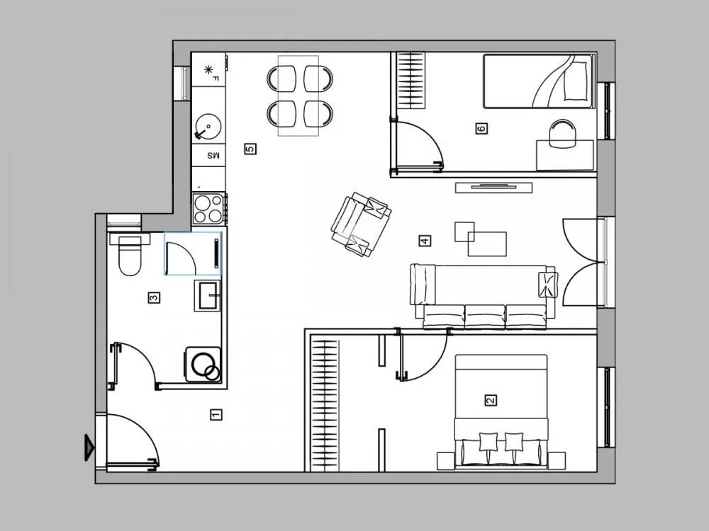 Sale, two bedroom apartment, 55m², Zvezdara Sve Podlokacije, Beograd