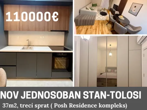 Prodaja, jednosoban stan, 37m², Tološi, Podgorica - image 1