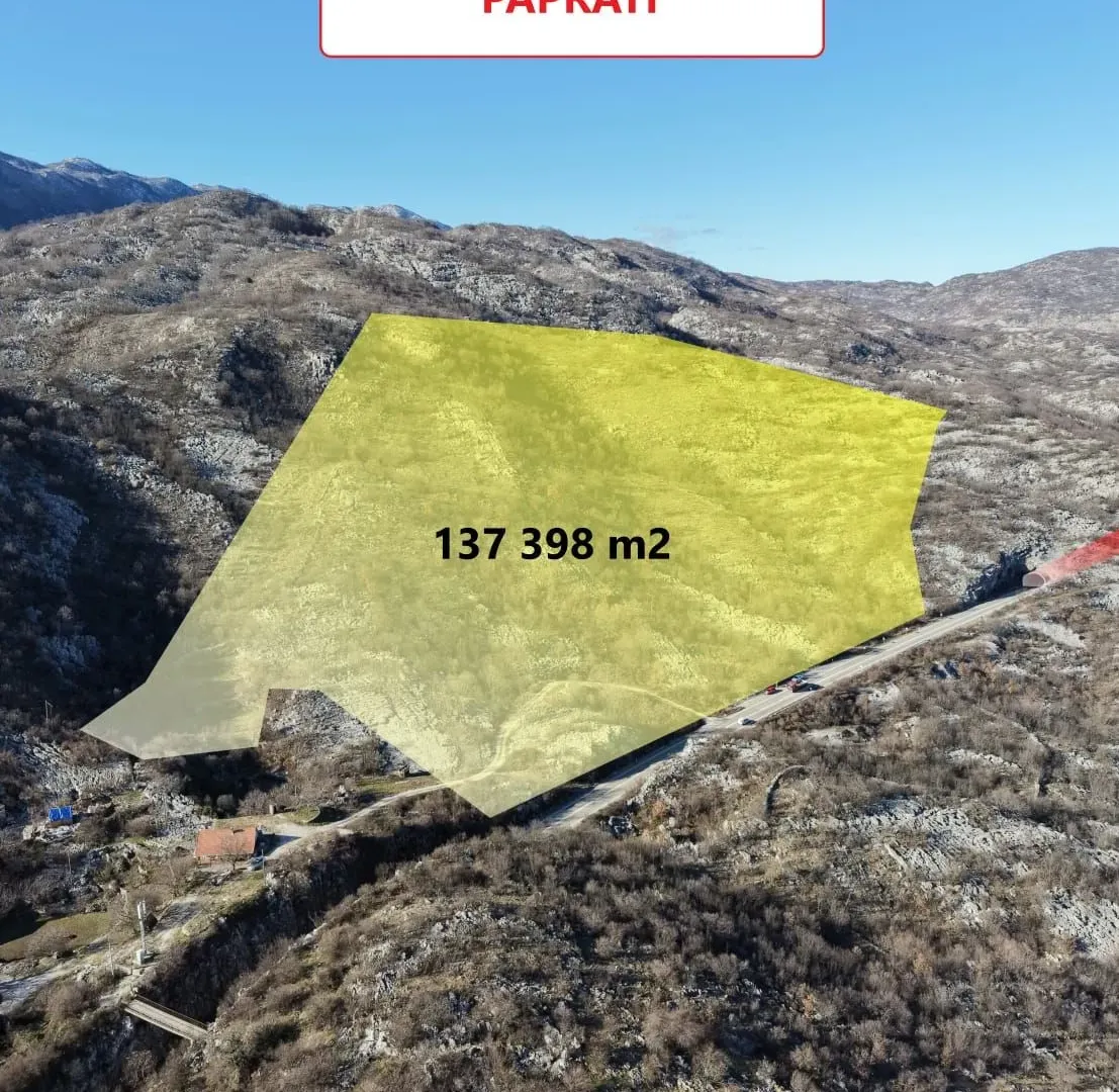 Prodaja, plac, 137398m², Bogetići, Nikšić
