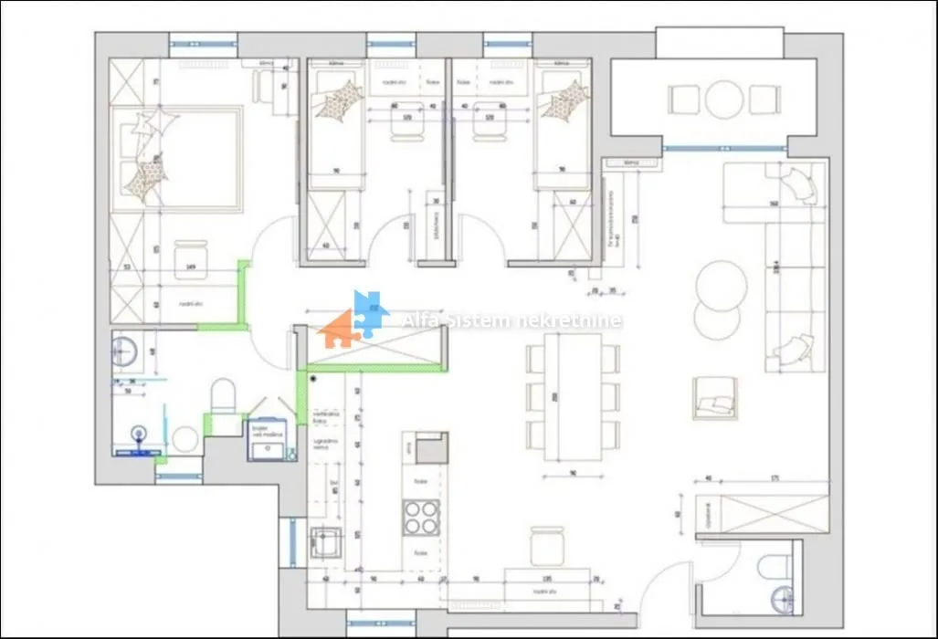 Izdavanje, četvorosoban stan, 90m², Bezanijska Kosa 2, Bežanijska Kosa Sve Podlokacije