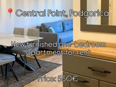 Rent, one bedroom apartment, 42m², Central Point, Podgorica