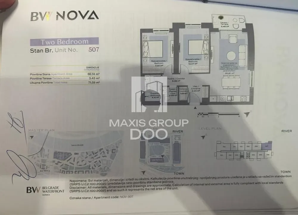 Sale, three bedroom apartment, 72m², Savski Venac, Beograd