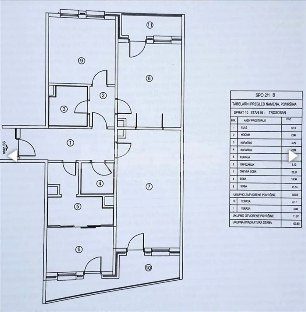 Sale, three bedroom apartment, 101m², Novi Beograd Blok 67, Novi Beograd Sve Podlokacije