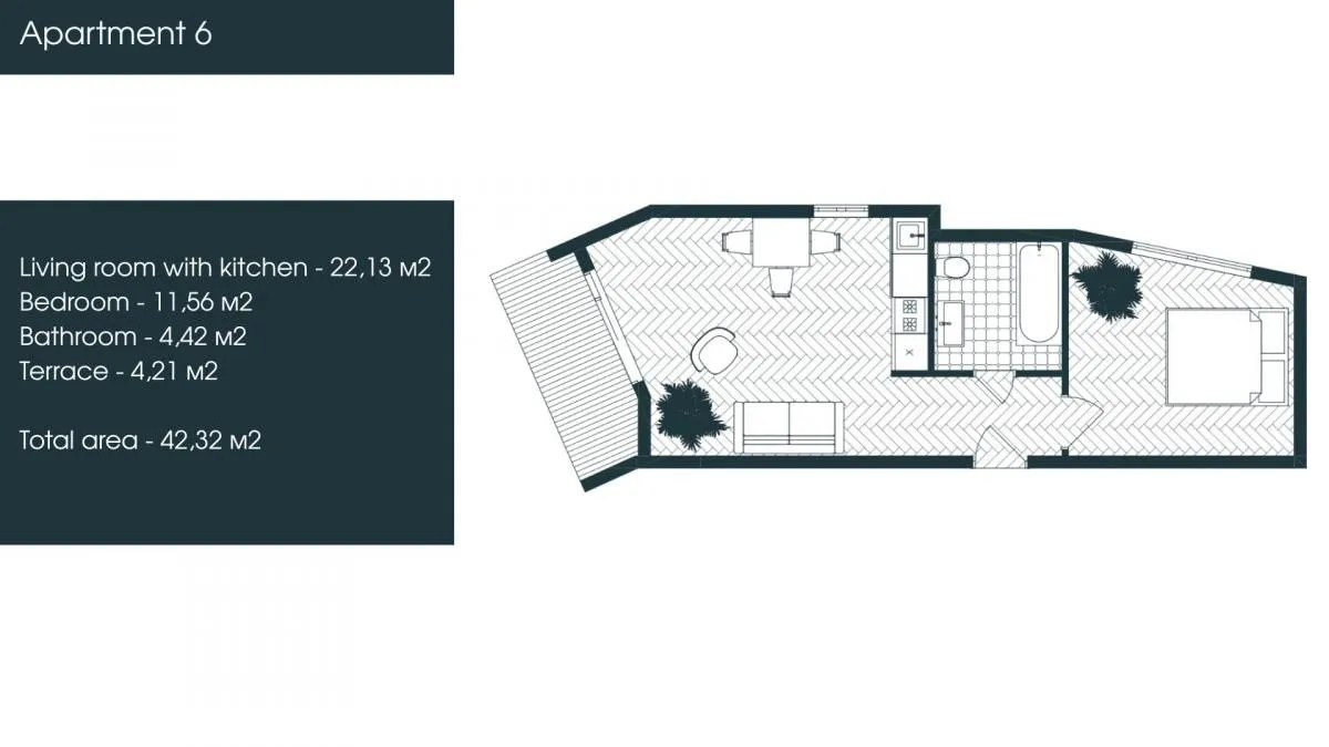 Prodaja, jednosoban stan, 42m², Donja Lastva, Tivat
