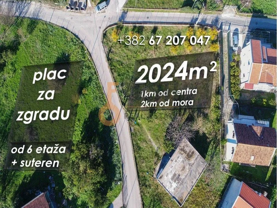 Prodaja, plac, 2024m², Bar, Crna Gora