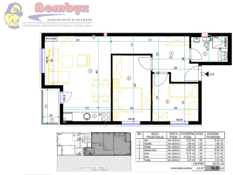 Prodaja, dvosoban stan, 55m², Klisa, Novi Sad Sve Podlokacije - image 3