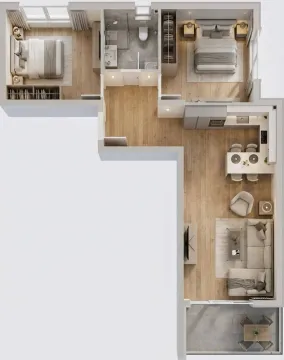 Prodaja, dvosoban stan, 63m², Dubovica, Budva - image 4