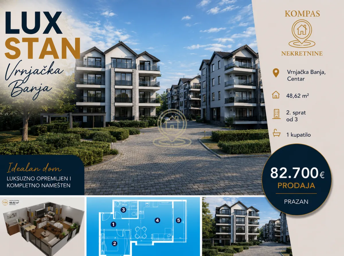 Prodaja, jednosoban stan, 48m², Centar, Vrnjačka Banja