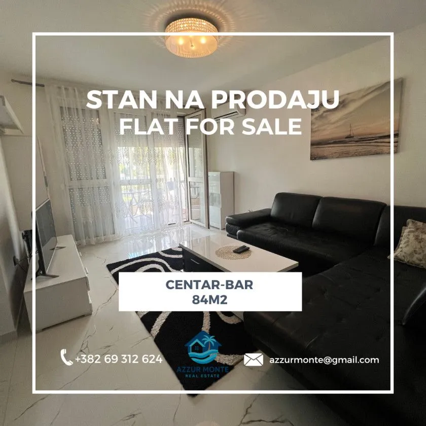 Sale, apartment, 84m², Centar, Bar