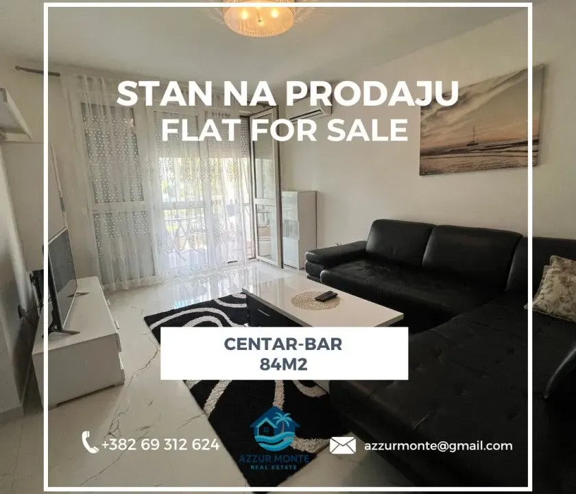 Sale, apartment, 84m², Centar, Bar