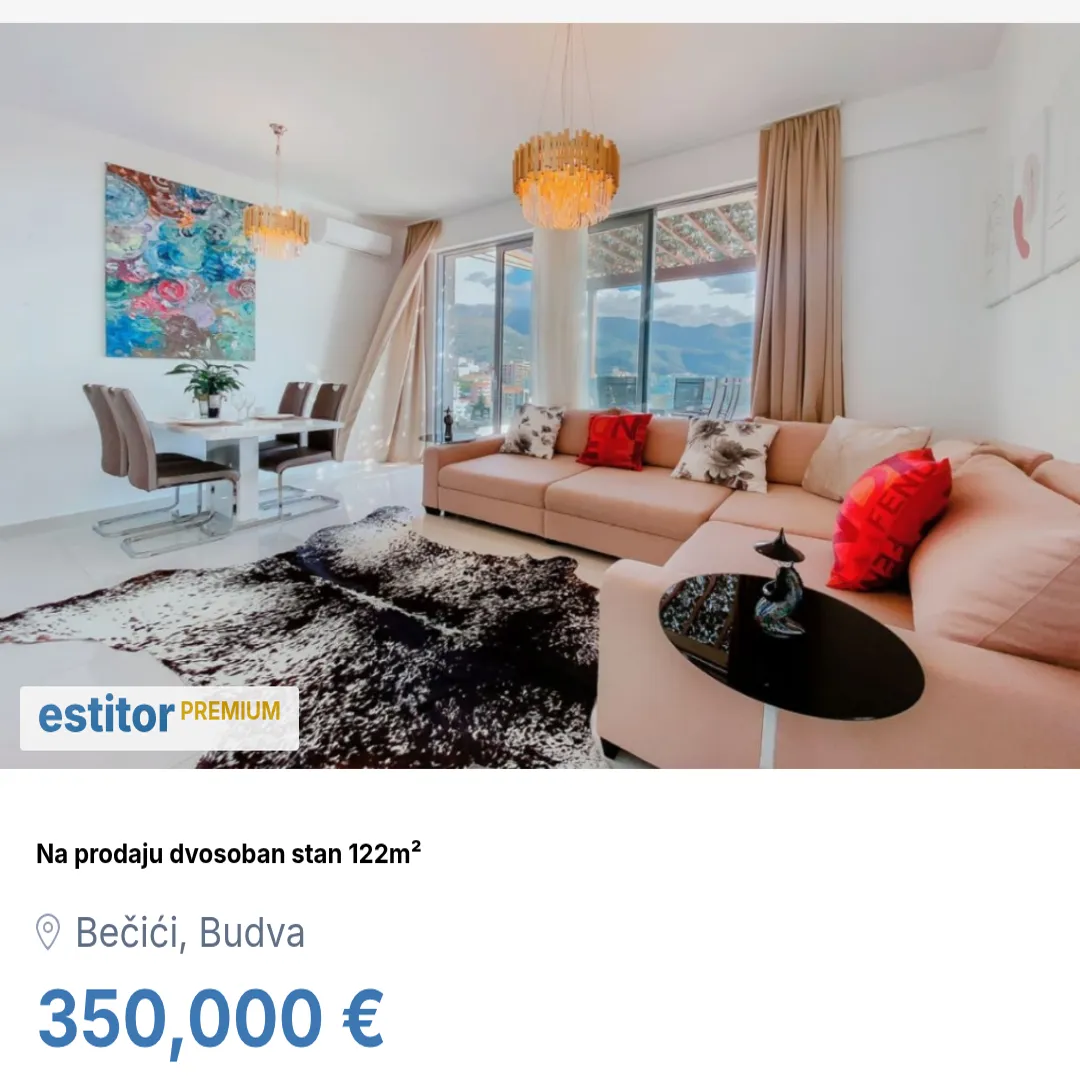 Prodaja, dvosoban stan, 122m², Bečići, Budva