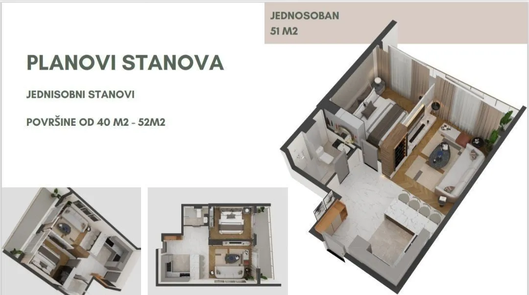 Prodaja, jednosoban stan, 43m², Bečići, Budva