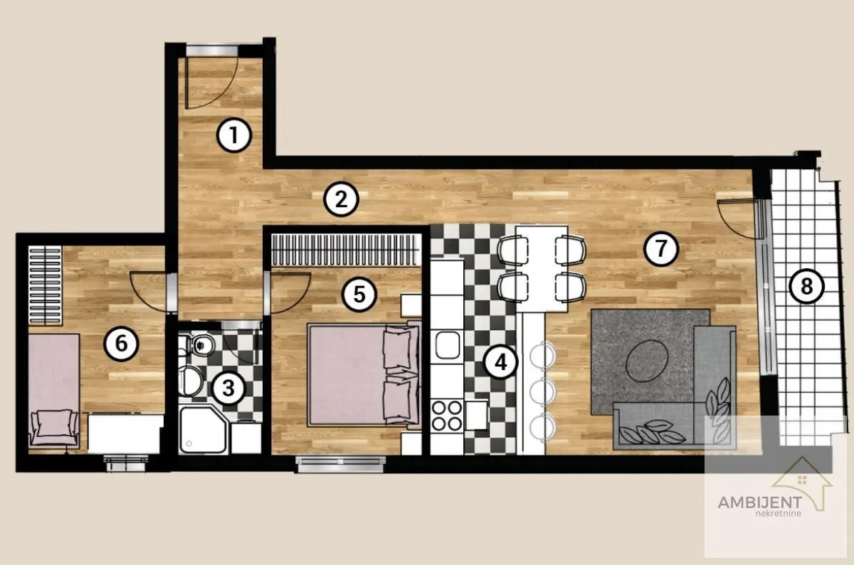 Prodaja, dvosoban stan, 64m², Nova Pazova, Stara Pazova