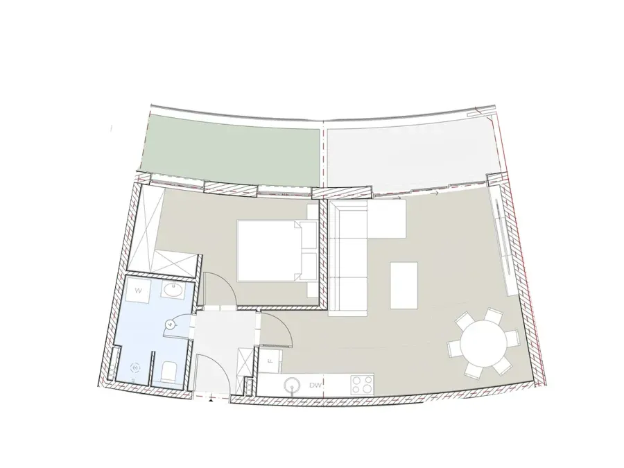 Sale, one bedroom apartment, 55m², Bečići, Budva