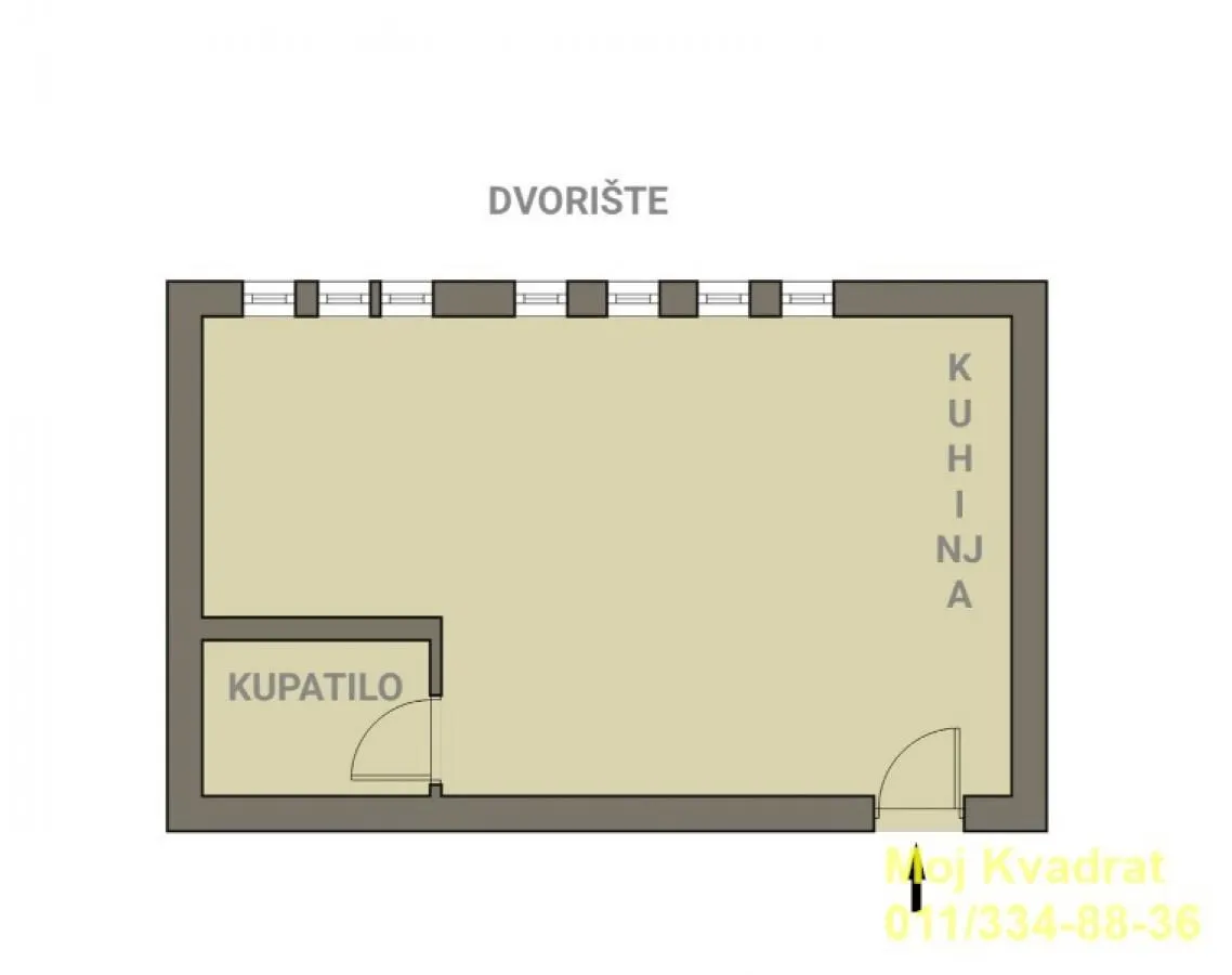 Sale, one bedroom apartment, 36m², Savski Venac, Beograd