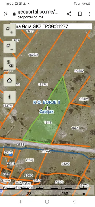 Prodaja, plac, 6607m², Borje, Žabljak