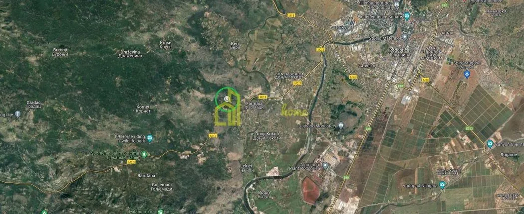 Prodaja, plac, 8831m², Farmaci, Podgorica