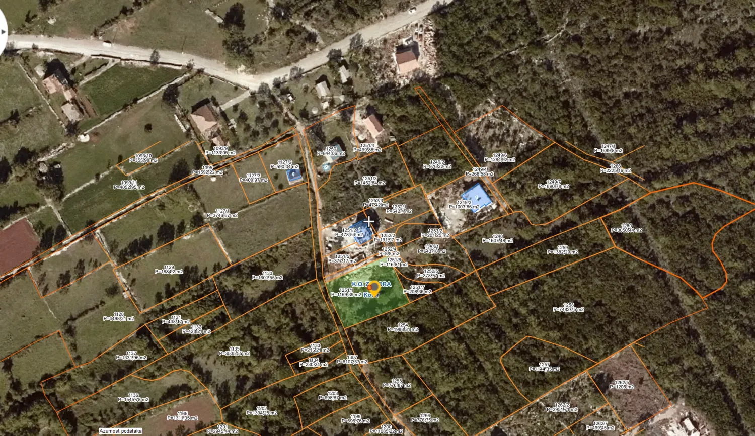 Prodaja, plac, 1160m², Zagora, Kotor