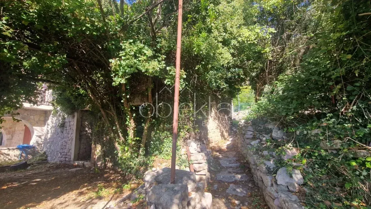Pogled na dvorište i zelene površine oko kuće.