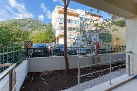 View from the terrace facing the building, yard, and parked vehicles. - image 12