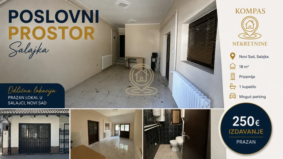 Rent, office space, 18m², Salajka, Novi Sad Sve Podlokacije