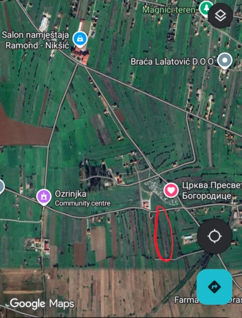 Prodaja, plac, 5257m², Ozrinići, Nikšić