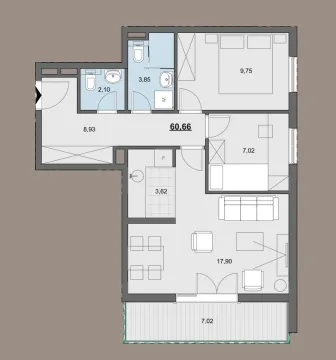 Prodaja, dvosoban stan, 61m², Bonići, Tivat - image 20