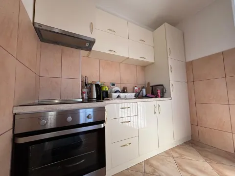 Manja kuhinja sa svijetlim elementima, štednjakom i aspiratorom. - image 18