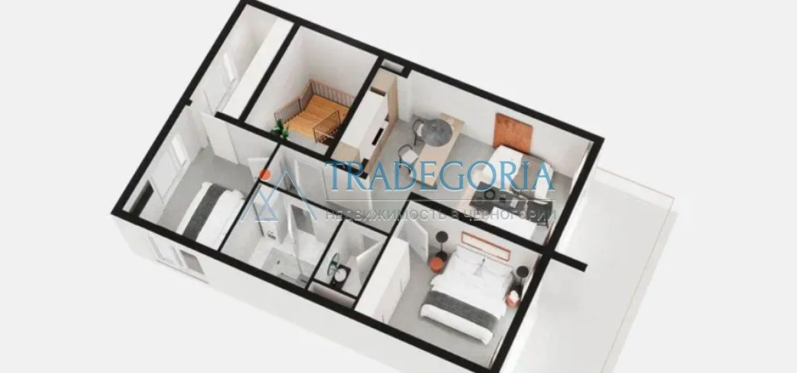 Prodaja, dvosoban stan, 86m², Tivat, Crna Gora