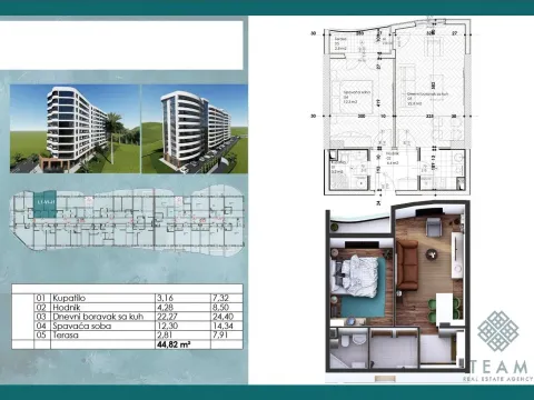 Sale, one bedroom apartment, 45m², Bjeliši, Bar - image 4