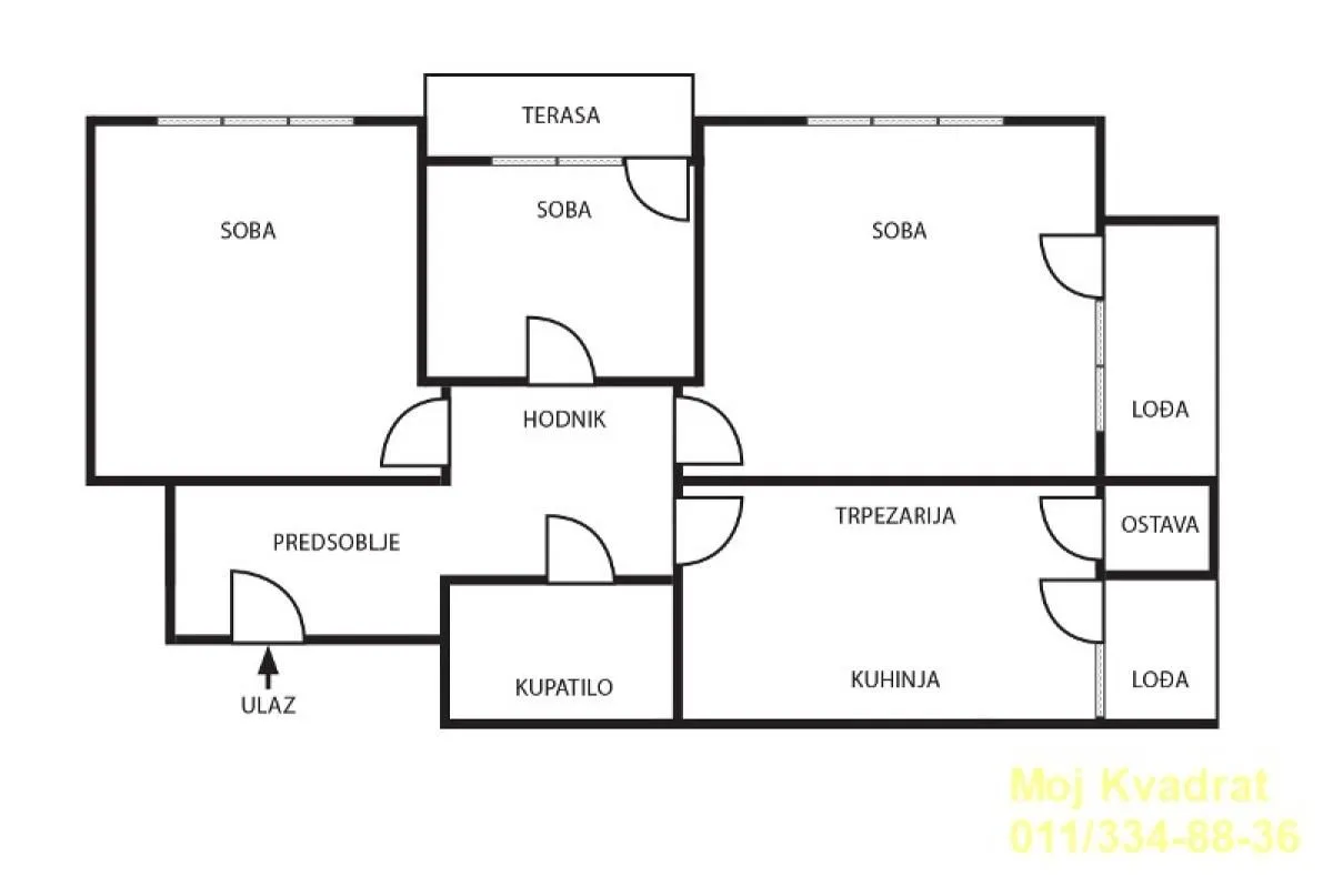 Prodaja, trosoban stan, 64m², Lion, Zvezdara Sve Podlokacije