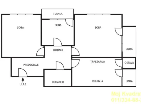 Prodaja, trosoban stan, 64m², Lion, Zvezdara Sve Podlokacije - image 15