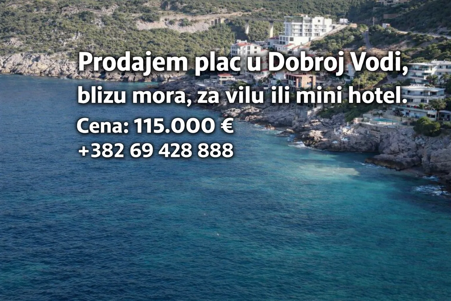 Prodaja, plac, 420m², Dobra Voda, Budva