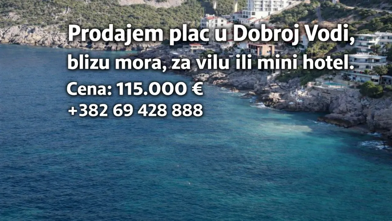 Sale, land lot, 420m², Dobra Voda, Budva