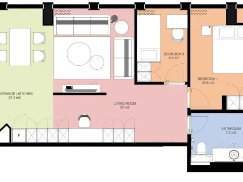 Sale, two bedroom apartment, 84m², Bečići, Budva - image 7