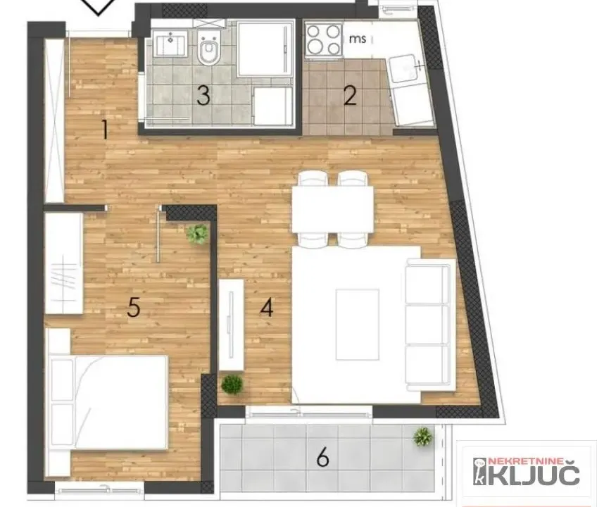 Prodaja, dvosoban stan, 44m², Grbavica, Novi Sad Sve Podlokacije