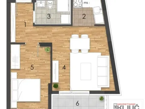 Prodaja, dvosoban stan, 44m2, Grbavica, Novi Sad, Novi Sad