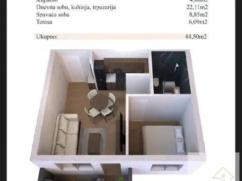 Prodaja, dvosoban stan, 44m2, Novi Banovci, Stara Pazova Prodaja, dvosoban stan, 44m2, Novi Banovci, Stara Pazova