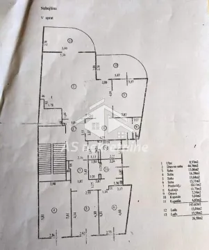 Crtež osnove stana sa prikazanim rasporedom prostorija i dimenzijama. - image 33