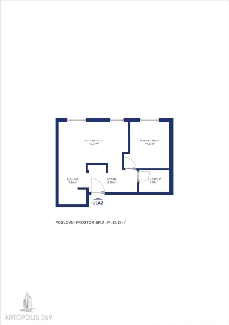 Prodaja, dvosoban stan, 42m², Ledine, Beograd