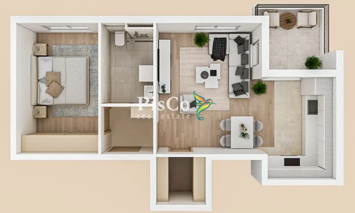 Prodaja, jednosoban stan, 51m², Zabjelo, Podgorica