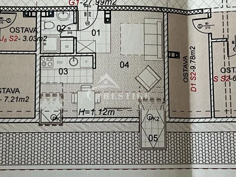 Sale, one bedroom apartment, 42m², Zabjelo, Podgorica