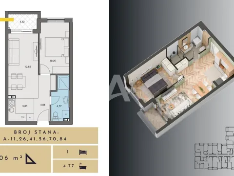 Prodaja, dvosoban stan, 67m², Budva, Crna Gora - image 5